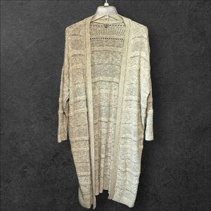 Ecote Oversized Open Front Cardigan Ivory Women’s XS